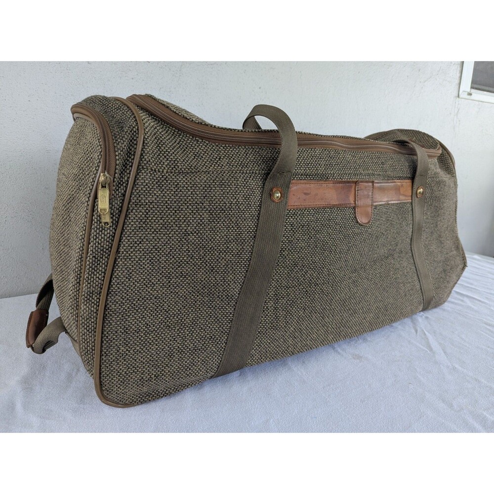 Vintage Hartmann Tweed Leather Wheeled Duffel Bag Large 30" Rolling Duffle USA